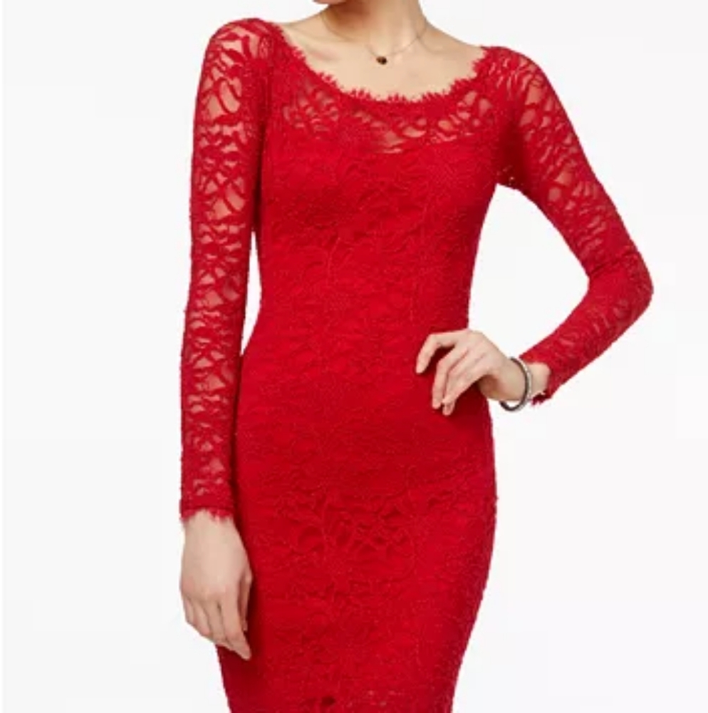 Juniors lace sheath dress